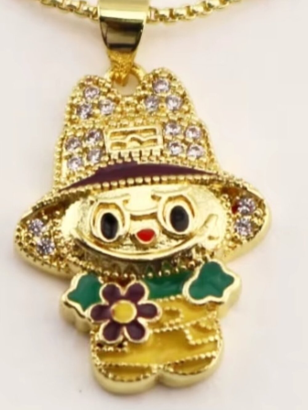 18K Gold Plated Labubu Necklace